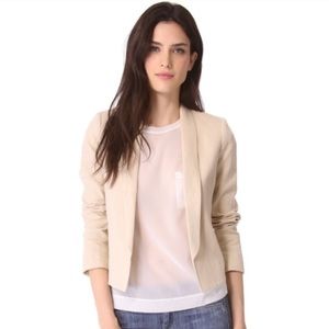 Vince beige linen cropped blazer